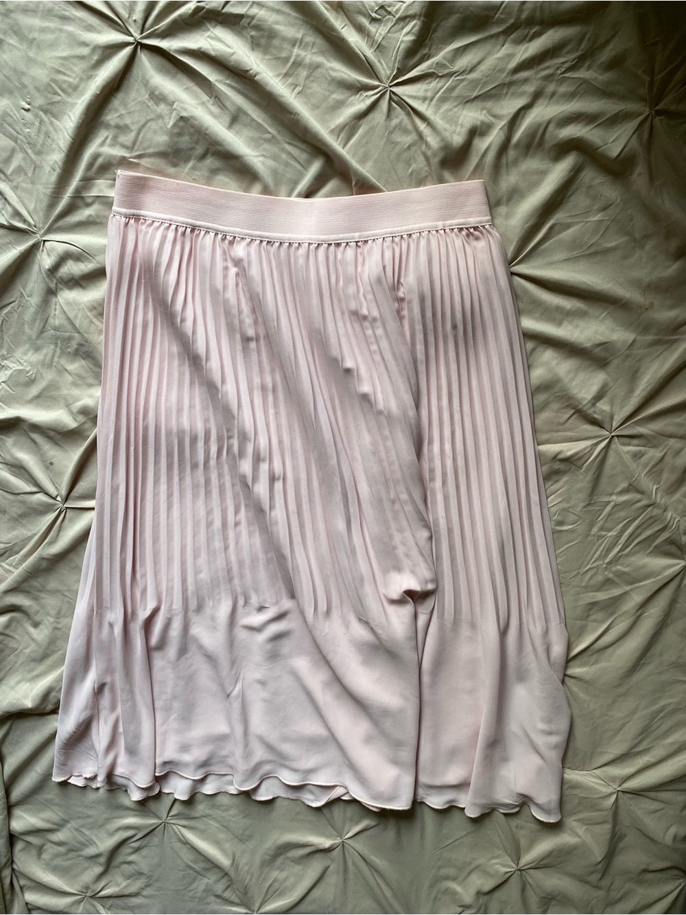 J. Crew Light Pink Pleated Midi Skirt